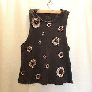 Tank top with eyeballs